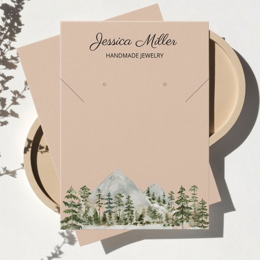 Watercolor Forest Jewelry Business Display Card