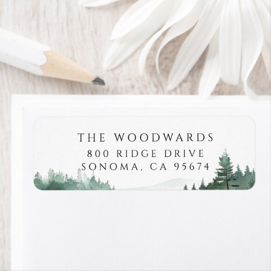 Watercolor Forest Mountain Lake  (Insitu)