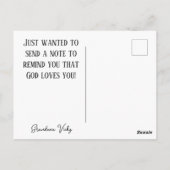 Watercolor Forest Mountains John 3 16 Scripture Postkarte (Rückseite)