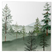 Watercolor Forest Tree Ceramic Tile Fliese (Vorderseite)