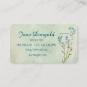 Watercolor Forget Me Not Blue Flower Visitenkarte (Vorderseite)