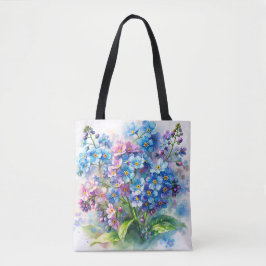 Watercolor Forget-Me-Not Flower Bunch Tasche
