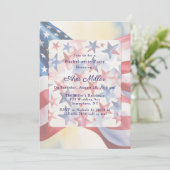 Watercolor Fourth Of July Bachelorette Party Einladung (Stehend Vorderseite)