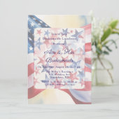 Watercolor Fourth Of July Bridesmaids Luncheon Einladung (Stehend Vorderseite)