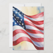 Watercolor Fourth Of July Bridesmaids Luncheon Einladung (Rückseite)