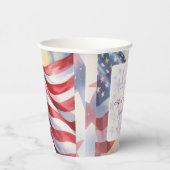 Watercolor Fourth Of July Wedding Pappbecher (Rechts)