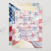 Watercolor Fourth Of July Wedding Shower Einladung (Vorne/Hinten)