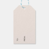 Watercolor Fox Christmas Sleighs Holiday Geschenkanhänger (Rückseite)