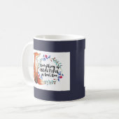 Watercolor Fox Wreath Gods Time Kaffeetasse (Vorderseite Links)