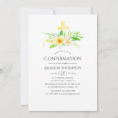 Watercolor-Frangipani-Bestätigung Einladung (Vorderseite)