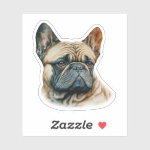 Watercolor French Bulldog Aufkleber