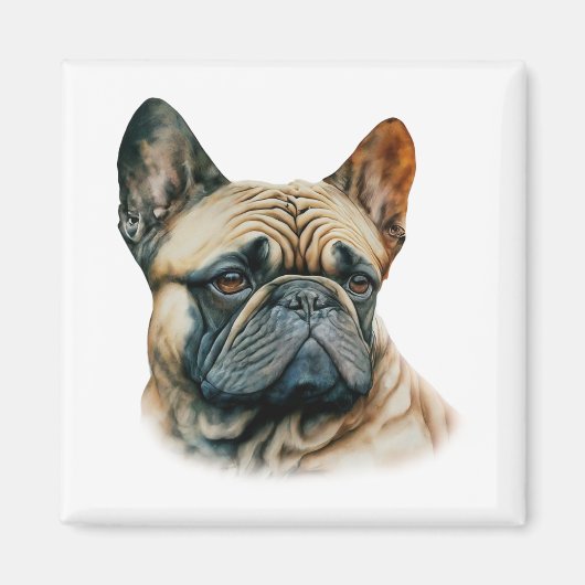 Watercolor French Bulldog Magnet (Vorne)