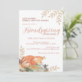 Watercolor-Friendsgiving-Potlucks-Einladung Einladung (Stehend Vorderseite)