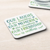 Watercolor Friendship Quote Getränkeuntersetzer (Linke Seite)