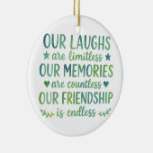 Watercolor Friendship Quote Keramik Ornament (Rechts)