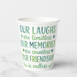 Watercolor Friendship Quote Pappbecher