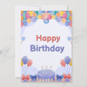 Watercolor-Frohe-Geburtstag-Plakat – Bunt Einladung