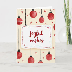 Watercolor Frohe Wünsche Weihnachtskarte Karte