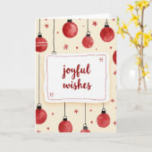 Watercolor Frohe Wünsche Weihnachtskarte Karte (Gelbe Blume)