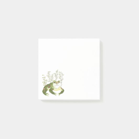 Watercolor-Frosch Post-it Klebezettel (Vorderseite)