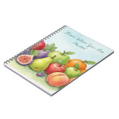 Watercolor Fruit Abundance, Tu Bishvat Background Notizblock (Linke Seite)
