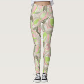 Watercolor Fruit Pattern | Vibrant Citrus Leggings (Vorderseite)