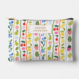 Watercolor Fruits Pattern Food Summer Personalized Zubehörtasche