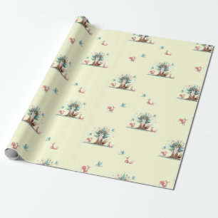 Watercolor-Fuchsspulpapier Geschenkpapier