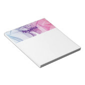 Watercolor fucshia Blue Splash Letter Notizblock (angewinkelt)