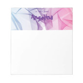 Watercolor fucshia Blue Splash Letter Notizblock (Vorderseite)