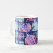 Watercolor Galaxy Patchwork Kaffeetasse (Vorderseite Links)