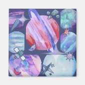 Watercolor Galaxy Patchwork Magnet (Vorne)