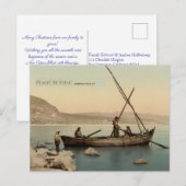 Watercolor Galilee Bible Christmas Postcard Postkarte (Vorne/Hinten)