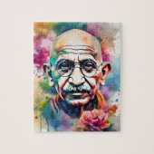 Watercolor Gandhi Puzzle (Vertikal)
