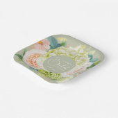 Watercolor Garden Florals Brautparty Pappteller (Gewinkelt)