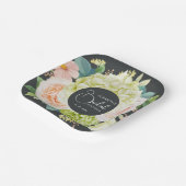 Watercolor Garden Florals Brautparty Pappteller (Gewinkelt)