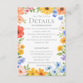 Watercolor Garden Flower Enclosure Card Begleitkarte