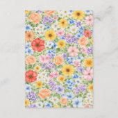 Watercolor Garden Flower Enclosure Card Begleitkarte (Rückseite)