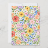 Watercolor Garden Flower Envelope, Botanic Florals Dankeskarte (Rückseite)
