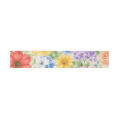 Watercolor Garden Flower Wedding Invitation Band (Flach)