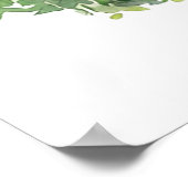 Watercolor Garden Gate Flowery Painting Poster (Ecke)