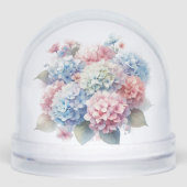 Watercolor Garden Hydrangeas in Pastel Schneekugeln (Vorderseite)