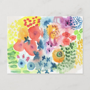 Watercolor Garden Postkarte