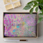 Watercolor Garden Sunrise with Purple Flowers Seidenpapier (Geschenk)