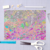 Watercolor Garden Sunrise with Purple Flowers Seidenpapier (Handwerk)