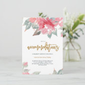 WATERCOLOR GARDEN WEDD Hotelkarte Begleitkarte (Stehend Vorderseite)