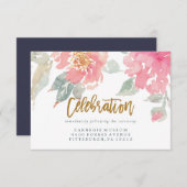 WATERCOLOR GARDEN WEDD-Karte Einladung (Vorne/Hinten)