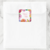 Watercolor Garden Wedding Danke Stickers (Tasche)