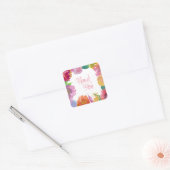 Watercolor Garden Wedding Danke Stickers (Umschlag)