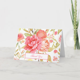 Watercolor Garden Wedding Vielen Dank Karte